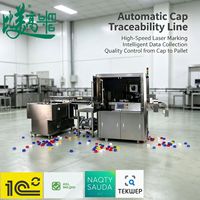 Solution de traçabilité : Machine de marquage laser UV pour bouchons de bouteilles avec rejet des défauts et association stable et fiable des codes de bout en bout