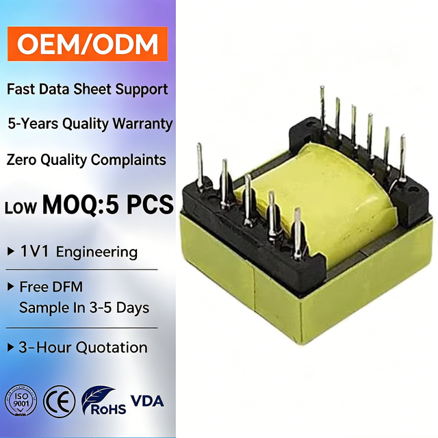 Industrial Automation Control Ferrite Core High Frequency Transformer CE/ROHS Certification 50kHz-200kHz Range Durable Stable
