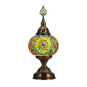 Syadi aydınlatma türk tarzı el yapımı mozaik pil şarj masa lambası birçok stilleri mevcuttur