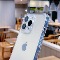 Coque de Téléphone Portable Antichoc en TPU Haute Transparence de 1,5 mm pour iPhone 17 16 15 14 13 12 11 Pro Max avec Protection d'Appareil Photo Intégrée