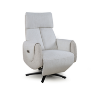 Fauteuil inclinable pivotant en tissu de lin, canapé électrique simple avec repose-pieds pour salon, chambre à coucher, meubles de maison