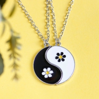 Bijoux de mode Tai Chi Gossip Choker meilleur ami rétro amant pendentif BFF charme bijoux accessoires hommes et femmes colliers