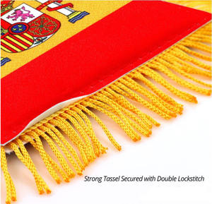 Bandera <span class=keywords><strong>de</strong></span> <span class=keywords><strong>España</strong></span> <span class=keywords><strong>de</strong></span> satén para <span class=keywords><strong>coche</strong></span>, mini bandera nacional <span class=keywords><strong>de</strong></span> <span class=keywords><strong>España</strong></span> para colgar en el espejo retrovisor del <span class=keywords><strong>coche</strong></span> - Product Image 2