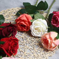 Rose en soie à longue tige, bouquets de roses, décoration élégante pour la maison, décorations de mariage