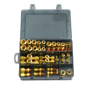 Raccords de tuyau de compression en <span class=keywords><strong>laiton</strong></span> certifiés DOT pour systèmes de freinage à air comprimé, adaptés aux tubes en nylon SAE J844 - Product Image 1