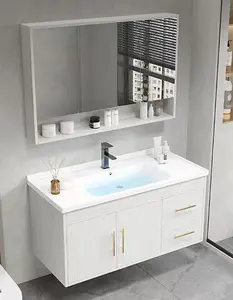 豪華なイタリアンスタイルの洗面台バスルームバニティ、シングルバニティバスルームとキャビネットコンボ