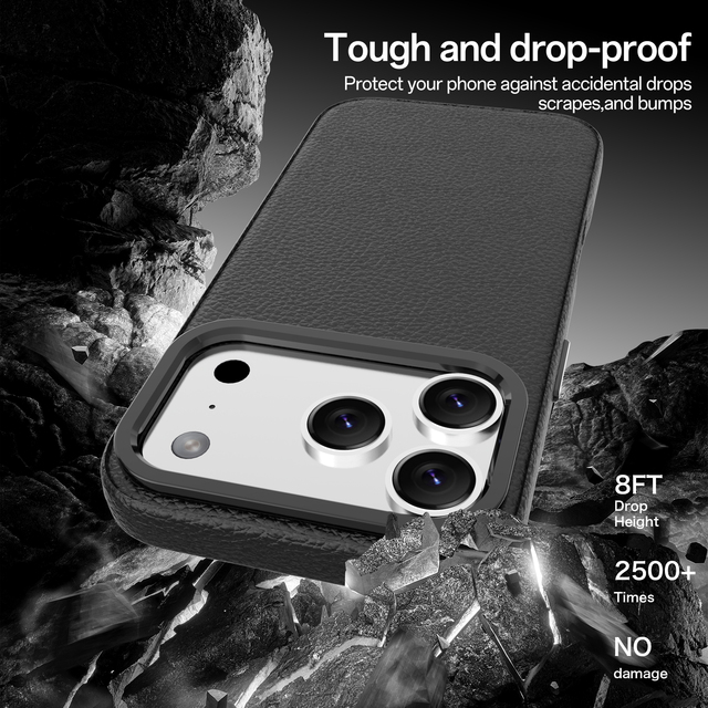 Slim Luxury Leather Shockproof  Phone Case for iPhone 17 Pro Max