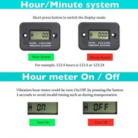 Compteur horaire de vibration sans fil Compteur horaire de moto LCD Digital Timer For BIKE