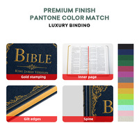 Biblias Modernas y Duraderas con Cubierta de Cuero PU, Estampado en Caliente, Impresión de Libros Cristianos, Venta Directa de Fábrica