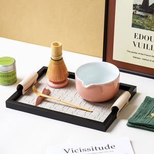 Juego de Ceremonia del Té Japonés de Cerámica con Cuenco para Matcha, Chasen y Cuenco para Polvo - Diseño Moderno y Sencillo, 100 Piezas - Product Image 4