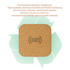 Nouveau vert écologique forme carrée multi bureau liège <span class=keywords><strong>chargeur</strong></span> à <span class=keywords><strong>Induction</strong></span> sans fil téléphone portable coq <span class=keywords><strong>chargeur</strong></span> <span class=keywords><strong>chargeur</strong></span> de téléphone - Product Image 2