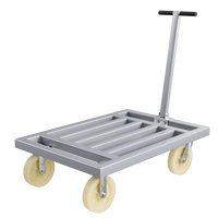 Carretilla Industrial Plegable de Acero con 4 Ruedas para Transporte de Mercancías, Uso en Almacenes, OEM Disponible, Construcción Duradera