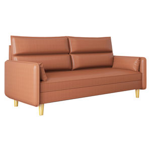 2021 estilo moderno asiento de <span class=keywords><strong>amor</strong></span> sofá con <span class=keywords><strong>aire</strong></span> cubierta de cuero y nórdicos patas de madera para la habitación y recepción de oficina - Product Image 2