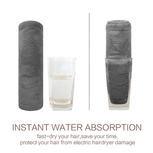 Serviette en microfibre pour cheveux, design léger pour un séchage rapide à domicile, sans frisottis, absorbante, <span class=keywords><strong>turban</strong></span> pour sécher les cheveux - Product Image 4