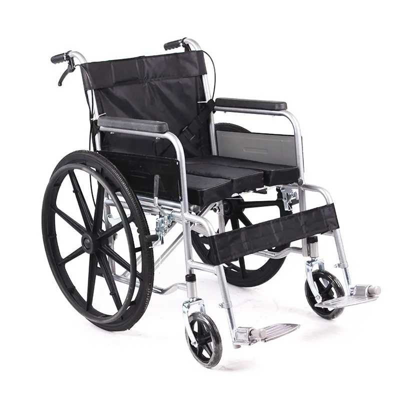Inodoro de acero al carbono personalizado, patinete de viaje a mano, sillas de ruedas ultraligeras para personas mayores, sillas de ruedas para ancianos