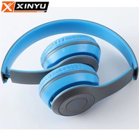 Casque de jeu sans fil pliable ODM/OEM P47 avec micro, suppression du bruit, LED bleue, écouteurs PC 5.0, suppression du bruit pour le jeu