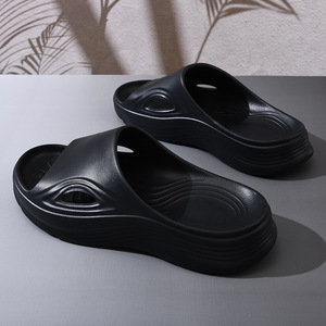 Sandales plates blanches en EVA à semelle épaisse pour hommes, pour la maison et la plage - Product Image 3