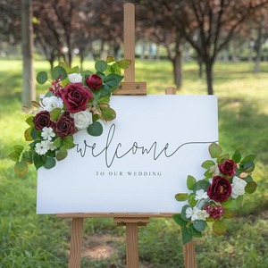 Letreros para Bodas al por Mayor, <span class=keywords><strong>Flores</strong></span> Artificiales <span class=keywords><strong>de</strong></span> <span class=keywords><strong>Esquina</strong></span>, Rosas Preservadas <span class=keywords><strong>de</strong></span> Plástico y Seda, Decoración para Eventos y Fiestas, Fondo para Escenario - Product Image 4