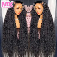Pelucas Transparentes de Encaje Completo 360, Peluca de Cabello Humano con Encaje Frontal y Cabello de Bebé, 250% de Densidad, Sin Pegamento, Cabello Brasileño, Peluca Frontal de Encaje HD