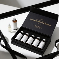 Boîte d'emballage rigide haut de gamme personnalisée pour peptides avec impression bronzée pour médicaments au collagène - Coffret cadeau personnalisé