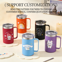 Mug de voyage isotherme en acier inoxydable à double paroi avec poignée, personnalisable avec logo par sublimation