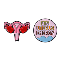 Broches en émail personnalisées sur le thème de la médecine gynécologique (utérus et ovaires), grandes broches énergie utérine, badges de revers pour sacs à dos, bijoux pour médecins et infirmières