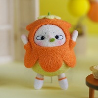 Kit de Broderie DIY en Feutre de Laine avec Aiguille à Broder - Motifs Dessins Animés et Plantes, Taille Personnalisable, Haute Qualité