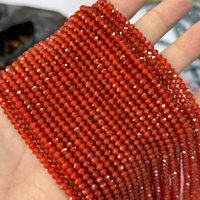 Perles d'abacus facettées en pierre naturelle 3x4mm, brin de 15 pouces, perles en vrac en gros pour la fabrication de bijoux DIY (bracelets, colliers)