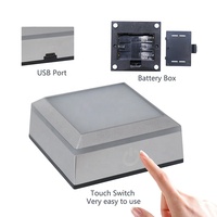 Veilleuse rose cube en cristal de verre LED RVB personnalisée pour couple, lampe de base pour mariage, cadeaux