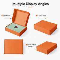 Boîtes d'expédition pliables en carton ondulé personnalisées avec papier de soie assorti et autocollants logo personnalisés pour vêtements et cosmétiques