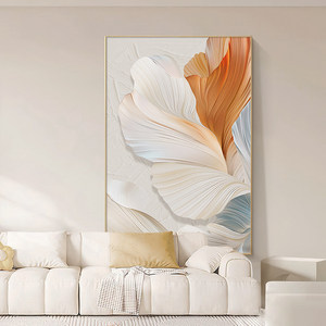 Tableau mural abstrait en toile à l'huile, cadre rectangulaire en aluminium, pièce unique pour la décoration de fond de canapé dans le salon - Product Image 4
