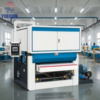 Mesin Pengamplas Kayu Satu Sisi dengan Kontrol PLC, Pengamplas Sabuk Lebar Otomatis Akurasi Tinggi, Motor 56kW, Mesin Bantalan, Pompa Kayu Lapis