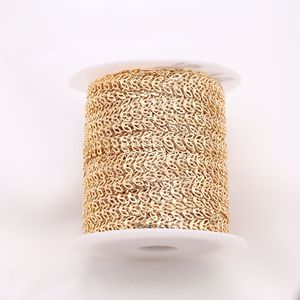 Nouveauté Chaîne à maillons en laiton plaqué or 14 carats à motif de feuilles creuses |   Accessoires de fabrication de bijoux pour femmes DIY - Product Image 3