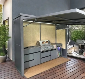 Premium Modern ve lüks paslanmaz çelik barbekü mutfak çok fonksiyonlu paslanmaz rüzgar geçirmez ve hava kalıcı döken - Product Image 4