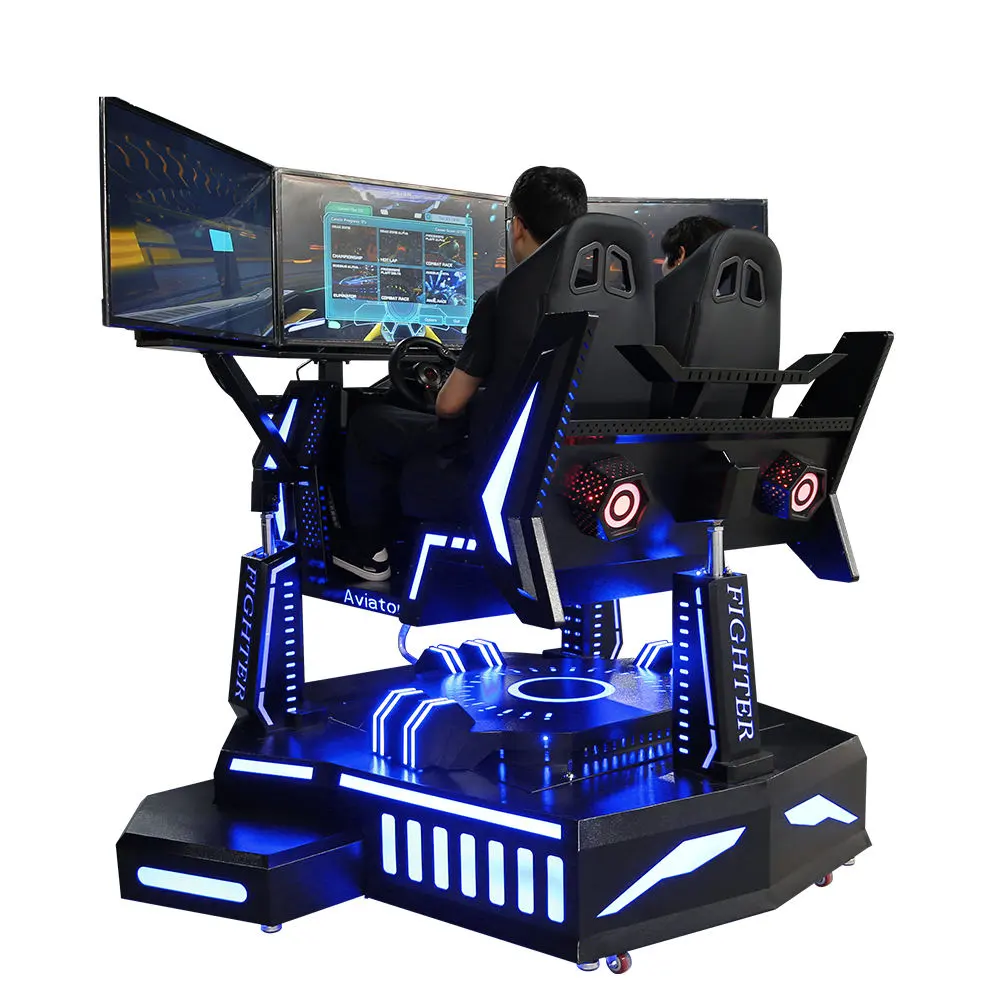 Simulator balap hidrolik F1, 3 layar realitas Virtual permainan VR dalam ruangan produk taman hiburan