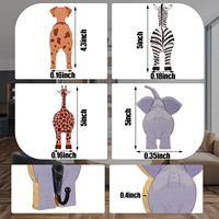 Crochets muraux décoratifs pour manteaux d'enfants Crochets muraux en bois pour animaux de safari Décoration pour chambre d'enfant