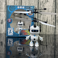 Jouets d'avion volant suspendu, robot volant, mini avion, jouets pour enfants, hélicoptère à détection magique avec lumière
