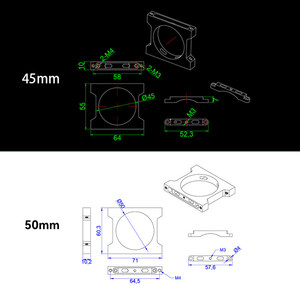 RJXHOBBY RJX 30/40/45/50mm Tube Hoop Fixing Base for Agricultural Drone <b>Frame</b> Carbon Fiber Tube Center <b>Clamp</b> for Drone Arm - Product Image 4