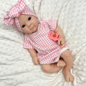 Adorable Muñeca Bebé <span class=keywords><strong>Reborn</strong></span> de <span class=keywords><strong>Silicona</strong></span> Betty con Boca Abrible, Cuerpo Completo Pintado, <span class=keywords><strong>Silicona</strong></span> Suave y Sólida, Regalo de Navidad para la Familia - Product Image 4