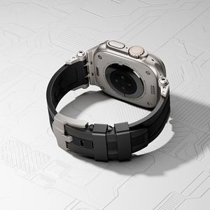 Correa de Fluororubber para Apple Watch Ultra 3, Compatible con <span class=keywords><strong>iWatch</strong></span> Series S11 10 9 <span class=keywords><strong>8</strong></span> <span class=keywords><strong>7</strong></span> 6SE 5 4 3 2 1, Venta al Por Mayor, Estilo Deportivo Similar al SEURE - Product Image 3