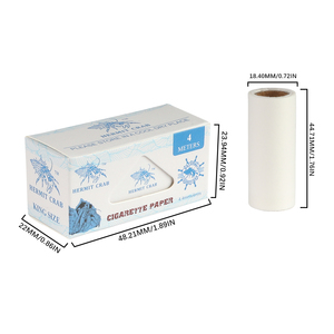 HermitCrab 100% Ventas Exitosas Rollos de Arroz Blanco de Combustión Lenta con Goma Natural Orgánica - Product Image 3