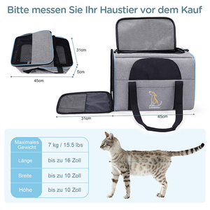 Sac de <span class=keywords><strong>transport</strong></span> pliable de luxe personnalisé Qiqu pour chats et chiens, pour les voyages <span class=keywords><strong>en</strong></span> voiture, <span class=keywords><strong>en</strong></span> train ou <span class=keywords><strong>en</strong></span> <span class=keywords><strong>avion</strong></span> - Product Image 2