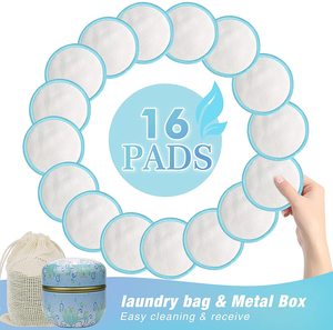 Dischetti per la pulizia del viso in cotone di bambù organico al 100% dischetti in cotone riutilizzabili per la rimozione del trucco tondi lavabili per il viso con supporto per scatola di metallo - Product Image 6