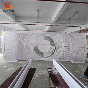 Toile de fond en acrylique blanc luxueuse, durable et élégante avec support mural lumineux à LED, arche décorative pour la décoration de scène de mariage - Product Image 6