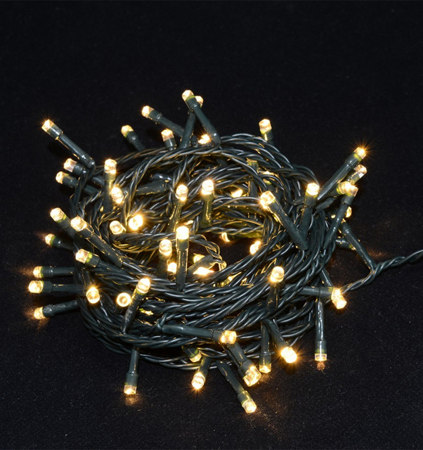 Wholesale 10M Solar LED String Lights 100LED Xmas Wedding Party Decor IP65 Outdoor Holiday Christmas Light Garland