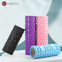 Umicca Rodillo de eskuma peralatan Fitness, rol berongga pijat otot punggung, kolom Yoga Pilates busa Roller
