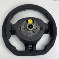 Volant en cuir pleine fleur avec LED pour Golf 5 6 7 R MK5 MK6 MK7 MK7.5 Gti Polo Passat CC B8 Scirocco