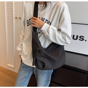 Customized Logo women canvas <strong>shoulder</strong> <strong>bag</strong> solid color <strong>shoulder</strong> <strong>bag</strong> fashionable casual trendy suspender handbag crossbody <strong>bag</strong> - Product Image 5