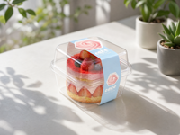 Boîtes à gâteaux transparentes carrées en blister de 250 ml, contenants pour fruits, poudings, glaces avec couvercles, boîtes à desserts en gros