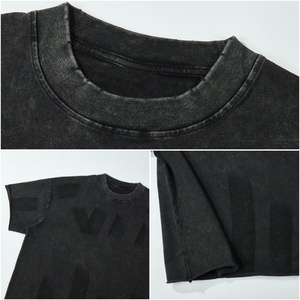 TKAN234 260กรัมเสื้อยืดผ้าฝ้ายคุณภาพสูงฟอกสีวินเทจฟอกสีกรดพิมพ์ดิจิตอลสตรีทสไตล์ด่วน - Product Image 4